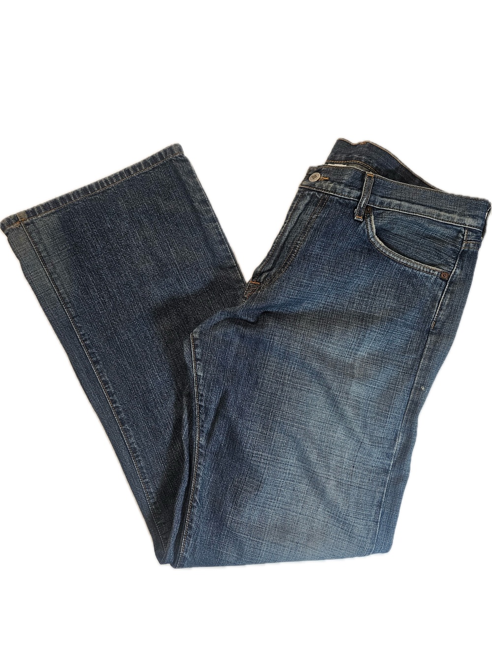 Lucky Brand Jeans Mens 34x32 Blue Relaxed Straight Denim Dungarees American Made